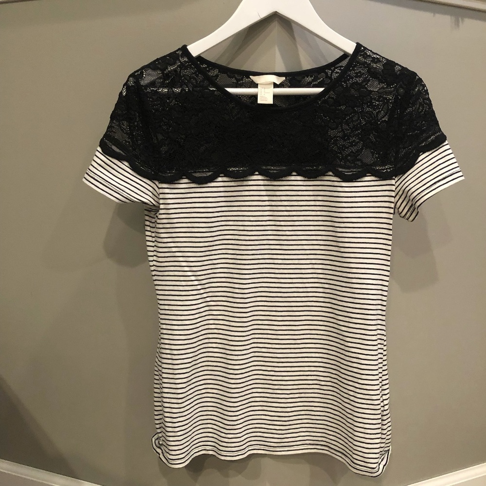 H&M Lace T-Shirt
